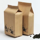 厂家直供定做30丝八边封牛皮纸袋开窗拉链自立食品包装袋